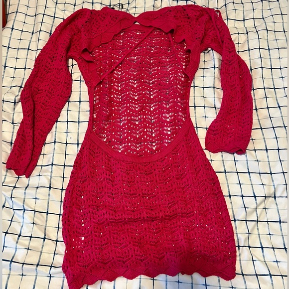 FASHION NOVA CROCHET MINI DRESS - Picture 2 of 4